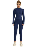 Solid-color yoga wear set - 15