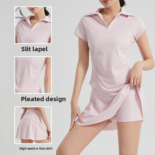 Women's Lightweight Breathable Yoga Tennis Skirt Sports Suit V�RAL