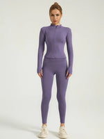 Solid-color yoga wear set - 23
