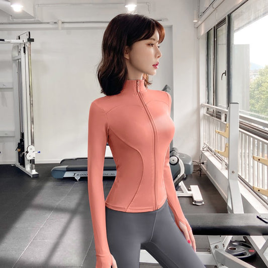 Thickly-lined and warm yoga jacket