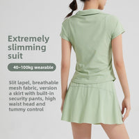 Women's Lightweight Breathable Yoga Tennis Skirt Sports Suit V�RAL - 3