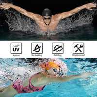Swimming Goggles for Men & Women – Anti-Fog UV Protection, Waterproof, Adjustable Silicone Swim Goggles for Adults & Kids - 6