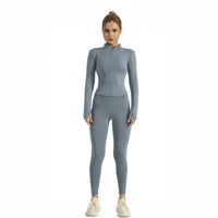Solid-color yoga wear set - 4