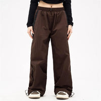 Women Baggy Harajuku Cargo Pants Streetwear Hip Hop Wide Leg Pant Parachute Sweatpants Techwear Joggers Oversized Y2K Trousers - 5