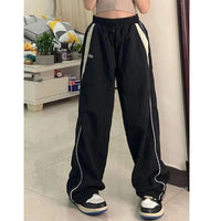 Women Baggy Harajuku Cargo Pants Streetwear Hip Hop Wide Leg Pant Parachute Sweatpants Techwear Joggers Oversized Y2K Trousers - 2