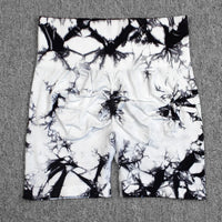 Tie-Dye Yoga Shorts for Women High Elastic Gym Shorts Push Up Sports Shorts Running Workout Fitness Women Short Sports Leggings - 39