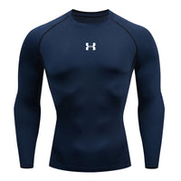 Men Running Compression T-shirt Long sleeves Sport Tees Gym Fitness Sweatshirt Male Jogging Tracksuit Homme Athletic Shirt Tops VORAL - 16