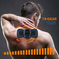 Electric Neck Massager EMS Muscle Massage Stimulator Low Frequency Instrument Back Cervical Calf Patches Pain Joints Mini Device - 4