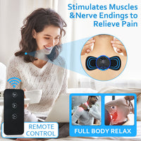 Electric Neck Massager EMS Muscle Massage Stimulator Low Frequency Instrument Back Cervical Calf Patches Pain Joints Mini Device - 16