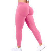 Summer Women's Gym Yoga Exercise Pants Three Leg Waist Tight and Sexy Hip Lifting Seamless Pants Fitness Exercise Yoga Pants - 17