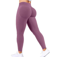 Summer Women's Gym Yoga Exercise Pants Three Leg Waist Tight and Sexy Hip Lifting Seamless Pants Fitness Exercise Yoga Pants - 38