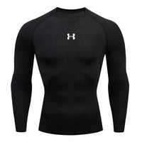 Men Running Compression T-shirt Long sleeves Sport Tees Gym Fitness Sweatshirt Male Jogging Tracksuit Homme Athletic Shirt Tops VORAL - 15