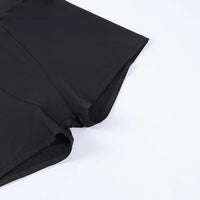 European and American Spring/Summer Round Neck Long Short sleeved 3/4 Shorts Two piece Women's Fashion Sports Versatile Set VORAL - 27