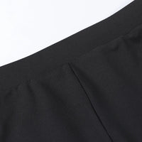 European and American Spring/Summer Round Neck Long Short sleeved 3/4 Shorts Two piece Women's Fashion Sports Versatile Set VORAL - 30