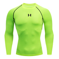 Men Running Compression T-shirt Long sleeves Sport Tees Gym Fitness Sweatshirt Male Jogging Tracksuit Homme Athletic Shirt Tops VORAL - 20