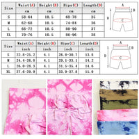 Tie-Dye Yoga Shorts for Women High Elastic Gym Shorts Push Up Sports Shorts Running Workout Fitness Women Short Sports Leggings - 4