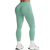 Summer Women's Gym Yoga Exercise Pants Three Leg Waist Tight and Sexy Hip Lifting Seamless Pants Fitness Exercise Yoga Pants - 27
