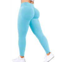 Summer Women's Gym Yoga Exercise Pants Three Leg Waist Tight and Sexy Hip Lifting Seamless Pants Fitness Exercise Yoga Pants - 26