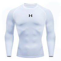 Men Running Compression T-shirt Long sleeves Sport Tees Gym Fitness Sweatshirt Male Jogging Tracksuit Homme Athletic Shirt Tops VORAL - 13