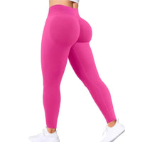 Summer Women's Gym Yoga Exercise Pants Three Leg Waist Tight and Sexy Hip Lifting Seamless Pants Fitness Exercise Yoga Pants - 1