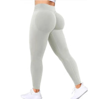Summer Women's Gym Yoga Exercise Pants Three Leg Waist Tight and Sexy Hip Lifting Seamless Pants Fitness Exercise Yoga Pants - 32