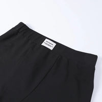 European and American Spring/Summer Round Neck Long Short sleeved 3/4 Shorts Two piece Women's Fashion Sports Versatile Set VORAL - 29