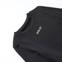 European and American Spring/Summer Round Neck Long Short sleeved 3/4 Shorts Two piece Women's Fashion Sports Versatile Set VORAL - 22