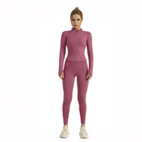 Solid-color yoga wear set - 5