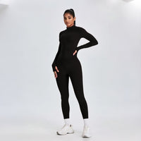 Solid-color yoga wear set - 1