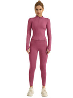 Solid-color yoga wear set - 13