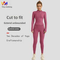 Solid-color yoga wear set - 2